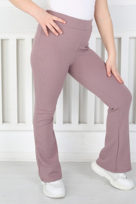 İspanyol Paça Birinci Kalite Fitilli Kumaş Mürdüm Tayt