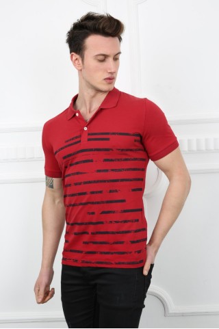 Baskılı Sıfır Yaka Siyah Tişört