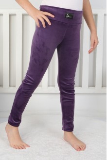 Likralı Kadife Kumaş Arma Detaylı Tayt