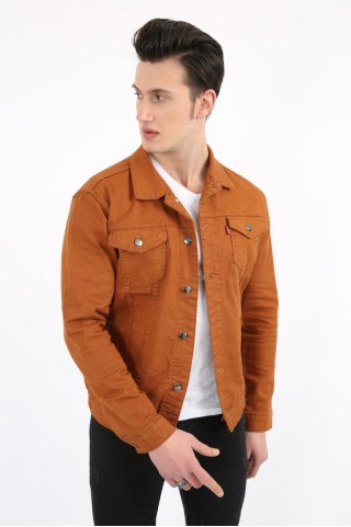 Likralı Hardal Kot Mont