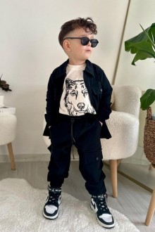 Paraşüt Üçlü Siyah Takım 