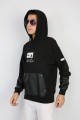 İki İplik Kapşonlu Baskılı Erkek Çocuk Günlük Sweatshirt