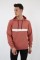 Üç İplik Kapşonlu Kalın Çizgili Kanguru Cepli Erkek Günlük Sweatshirt