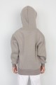 Üç İplik Şardonlu Baskılı Kapşonlu Erkek Çocuk Günlük Sweatshirt