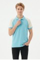 Erkek Reglan Kollu Polo Yaka Kısa Kollu Slim Fit Pamuklu Örme Tişört