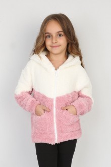 Welsoft Kumaş Kapşonlu Fermuarlı Cepli Pudra Sweat 