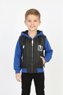  Erkek Çocuk Üç İplik Armalı Kapüşonlu Fermuarlı İçi Termal Kolları Polar Günlük Sweatshirt