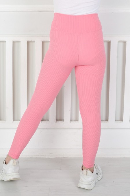 Dar Paça Birinci Kalite Fitilli Kumaş Pembe Tayt