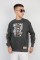 Üç İplik Şardonlu Baskılı Kanguru Cepli Erkek Çocuk Günlük Sweatshirt