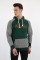 Üç İplik Şardonlu Kapşonlu Kanguru Cepli Baskılı Erkek Günlük Sweatshirt