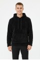 Erkek Kapüşonlu Kanguru Cepli Günlük Pelüş Sweatshirt