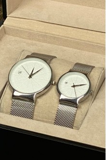 Hasır Kordon İçi Beyaz Gri Saatleri