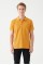 Erkek Kendinden Desenli Polo Yaka Kısa Kollu Slim Fit Dokulu Örme Tişört
