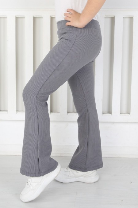 İspanyol Paça Birinci Kalite Fitilli Kumaş Antrasit Tayt