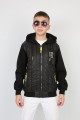Üç İplik Kapşonlu Fermuarlı İçi Termal Erkek Çocuk Günlük Sweatshirt