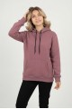 Kadın Kapşonlu Cepli Şardonlu Kalın Günlük Rahat Kesim Sweatshirt 