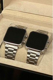 Metal Kordon Gri Kasa Gri Dijital Ekran Sevgili Saatleri