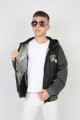 Üç İplik Kapşonlu Fermuarlı İçi Termal Erkek Çocuk Günlük Sweatshirt