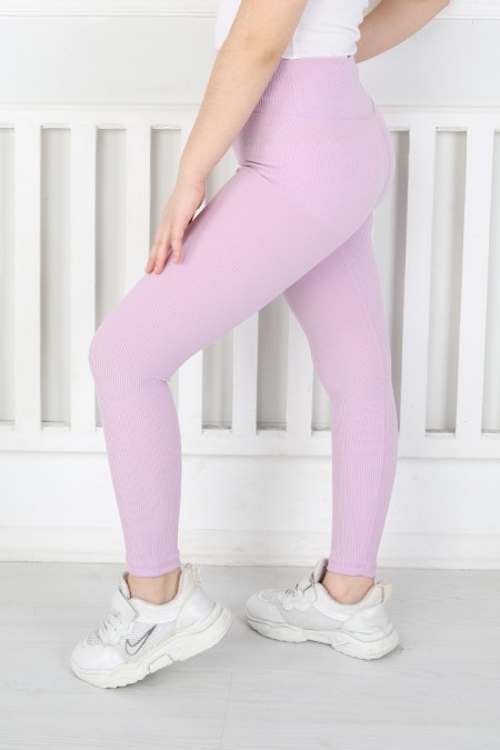 Dar Paça Birinci Kalite Fitilli Kumaş Lila Tayt