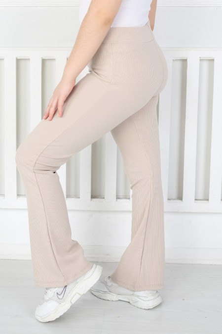 İspanyol Paça Birinci Kalite Fitilli Kumaş Vizon Tayt