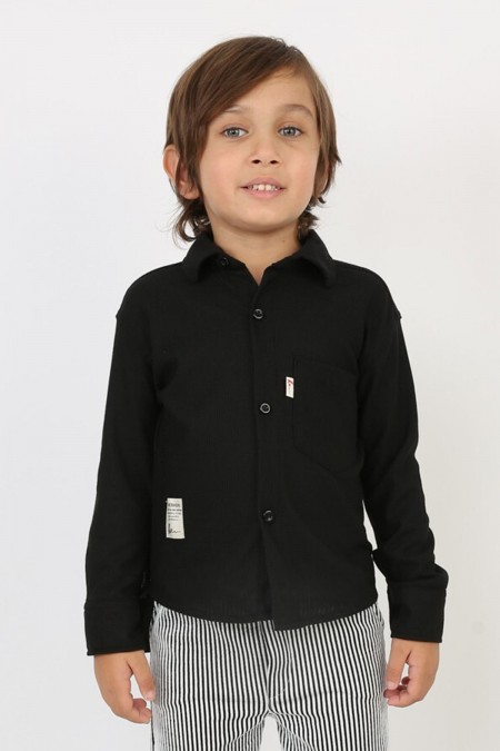 Cepli Waffle Kumaş Gömlek