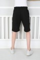 %100 Cotton Kumaş Cepli Siyah Saks Kapri