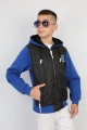Üç İplik Kapşonlu Fermuarlı İçi Termal Erkek Çocuk Günlük Sweatshirt