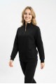 Kadın Yarım Fermuarlı Günlük Rahat Kesim Sweatshirt