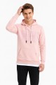 Erkek The End Baskılı Kapşonlu Kanguru Cepli Günlük Sweatshirt
