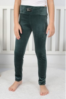 Likralı Kadife Kumaş Arma Detaylı Tayt