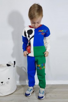 Üç İplik Şardonlu Baskılı Saks Takım 