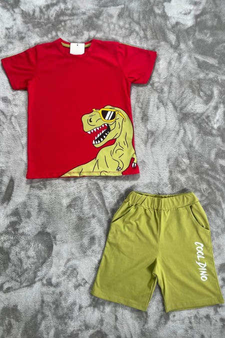 Dinozor Baskı Erkek Çocuk Takım