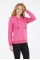 Kadın Üç İplik Şardonsuz Düz Kapüşonlu Fermuarlı Kanguru Cepli Günlük Sweatshirt