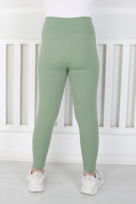 Dar Paça Birinci Kalite Fitilli Kumaş Yeşil Tayt