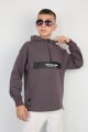 Yarım Fermuarlı Kapşonlu Baskılı Erkek Çocuk Günlük Sweatshirt