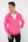 Üç İplik Düz Kapşonlu Fermuarlı Kanguru Cepli Erkek Günlük Sweatshirt