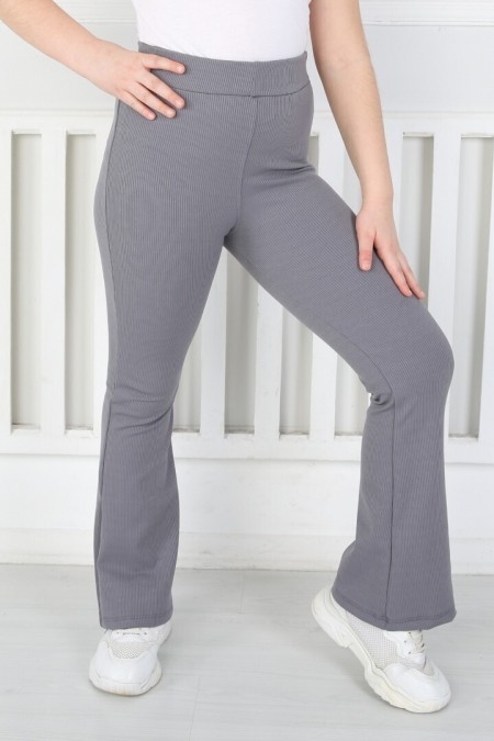 İspanyol Paça Birinci Kalite Fitilli Kumaş Antrasit Tayt