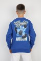 Üç İplik Şardonlu Arka Baskılı Erkek Çocuk Günlük Sweatshirt
