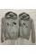 MR MRS Kapşonlu Düz Gri Polar Sevgili Kombini