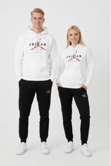 Jorner Baskılı Siyah Takım Eşofman Sevgili Kombini 