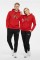 Jorner Baskılı Kırmızı Takım Eşofman Sevgili Kombini 