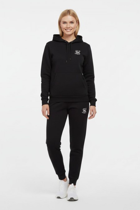 Baskılı Siyah Takım Eşofman Sevgili Kombini