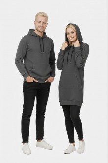 Düz Antrasit Tunik Ve Sweat Sevgili Kombini