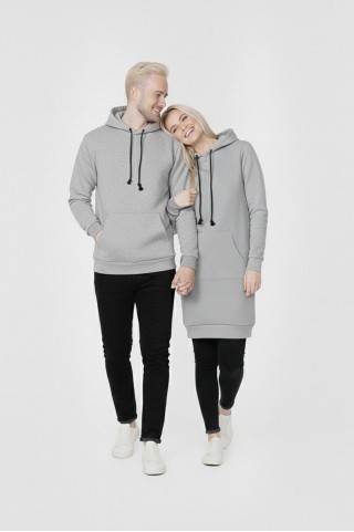 Düz Gri Tunik Ve Sweat Sevgili Kombini