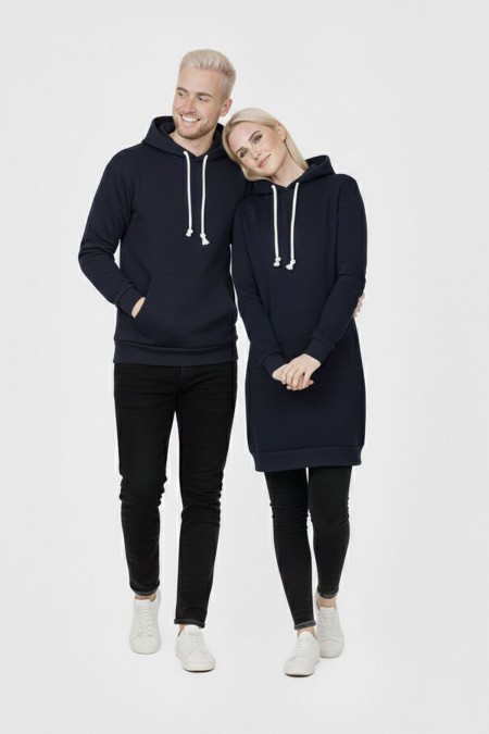 Düz Lacivert Tunik Ve Sweat Sevgili Kombini