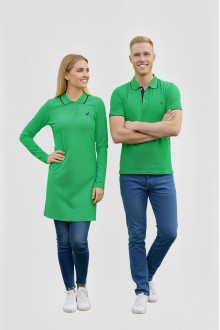 Düz Yeşil Tunik Ve Tişört Sevgili Kombini